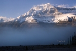Alberta;Banff-National-Park;Blue-Sky;Canada;Fog;Mountains;Snow