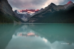 Alberta;Banff-National-Park;Canada;Dawn;Lake-Louise;Mountains;Reflection;Sunrise