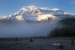 Alberta;Banff-National-Park;Blue-Sky;Canada;Clouds;Fog;Mountains