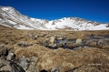 Mount-Evans;Alpine-Tundra;Mountains;Blue-Sky;Snow;Rocks;Tundra;Colorado;Scenic
